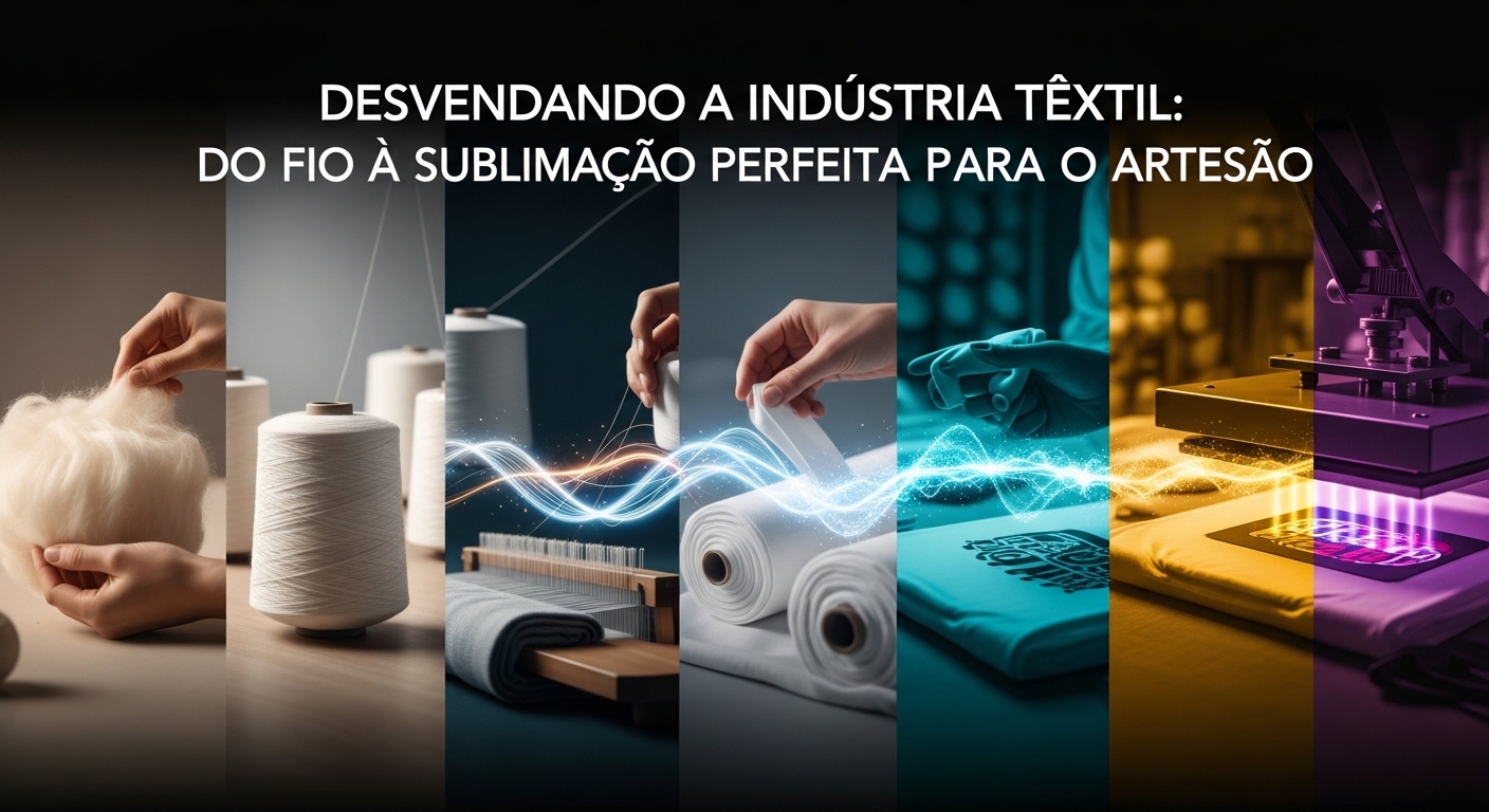 Desvendando a Indústria Têxtil: Do Fio à Sublimação Perfeita para o Artesão