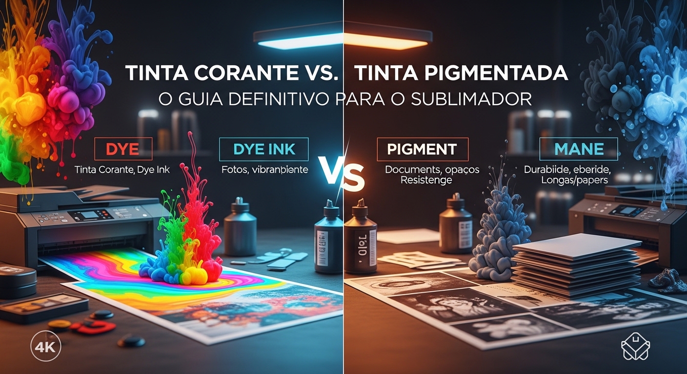 Tinta Corante vs. Tinta Pigmentada: O Guia Definitivo para o Sublimador